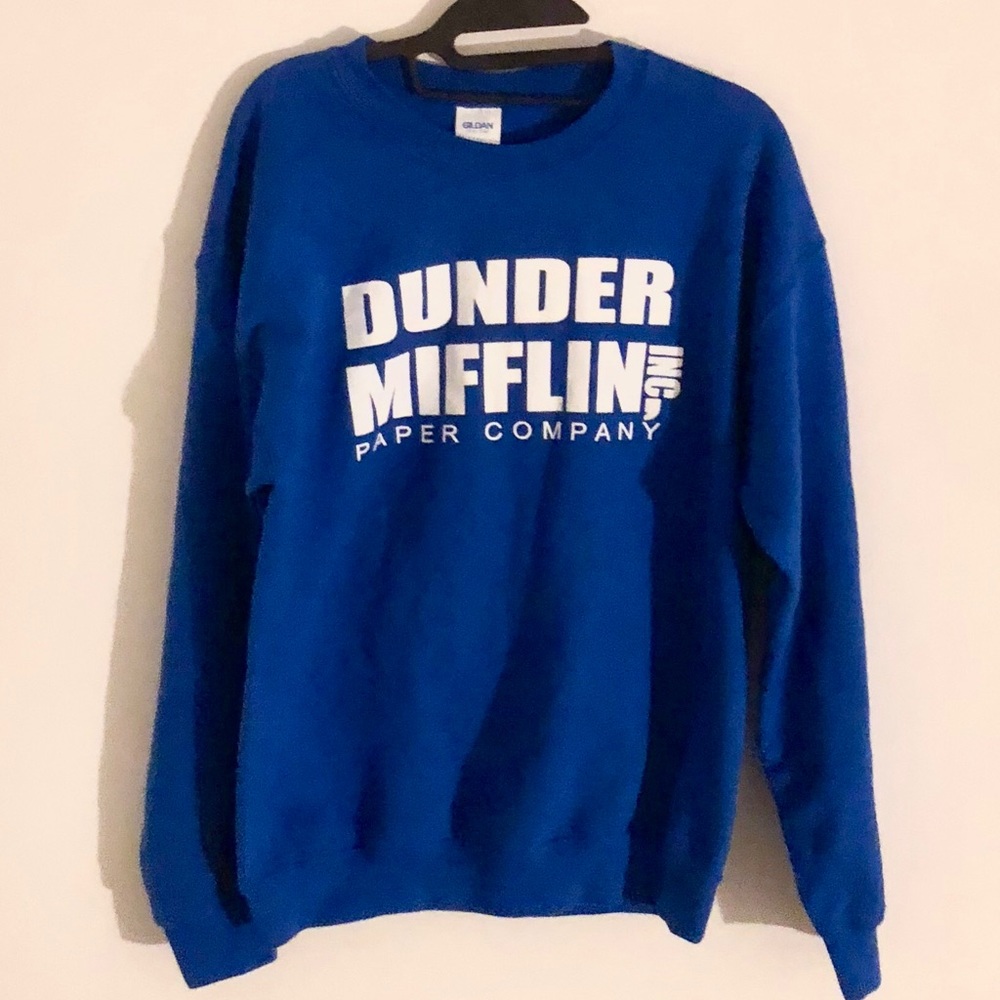 Gildan Dunder Mifflin Blue Sweatshirt Hoodie
